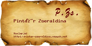 Pintér Zseraldina névjegykártya