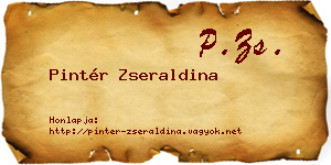 Pintér Zseraldina névjegykártya